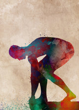 Swimmer Sport Art 2 Poster och Canvastavla