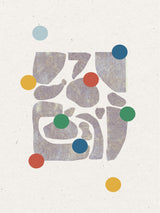 Retro Dots and Paper Poster och Canvastavla
