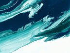 Green and Blue Wave Poster och Canvastavla