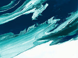 Green and Blue Wave Poster och Canvastavla
