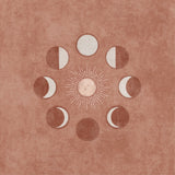 Somon Sun and Circle Moon Phase Poster och Canvastavla