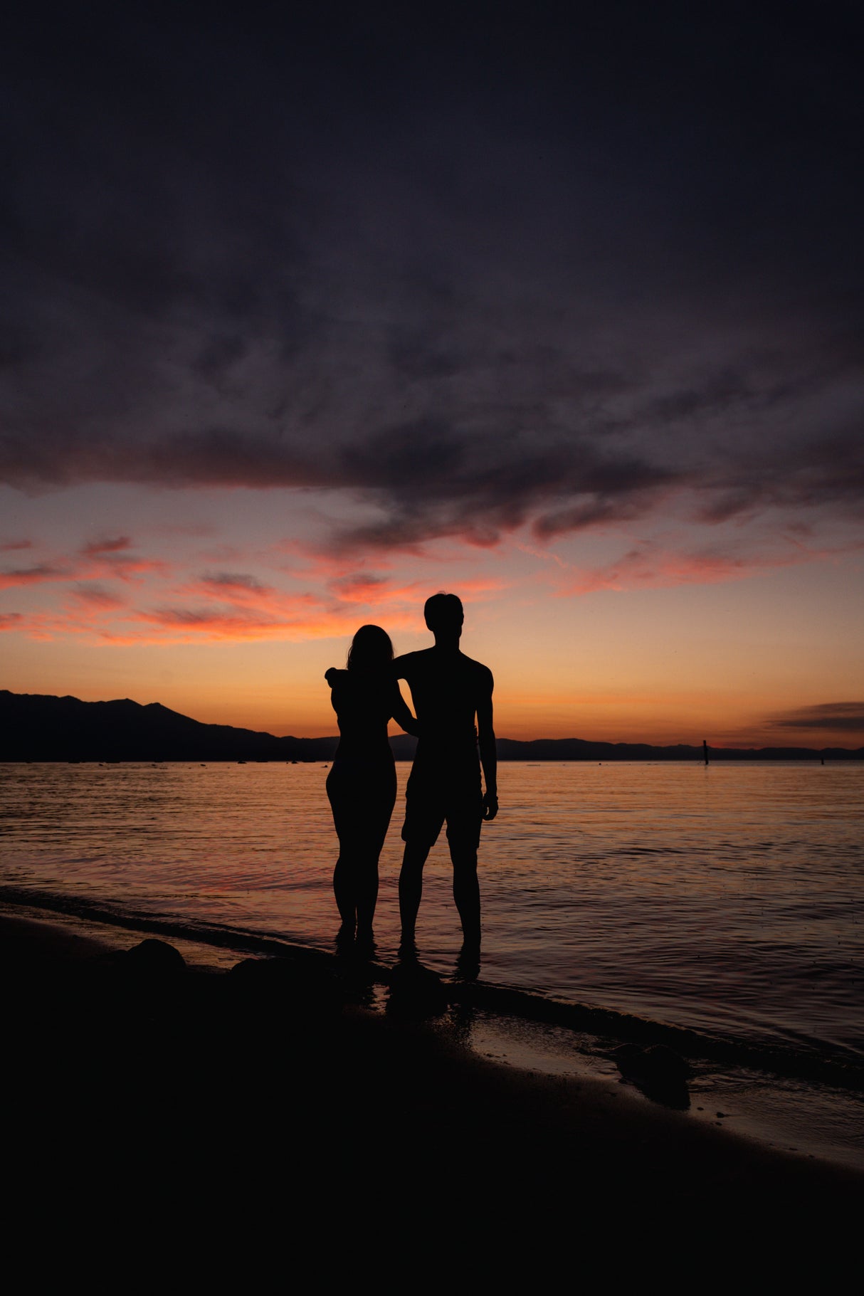 Couple Silhouette Poster och Canvastavla