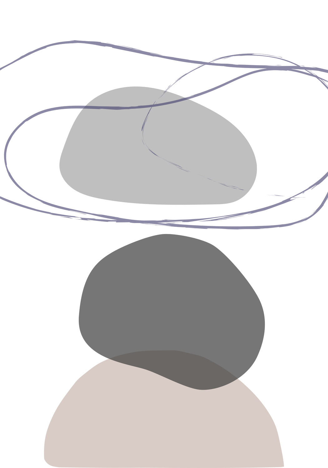 New Shapes Beige 04 Poster och Canvastavla