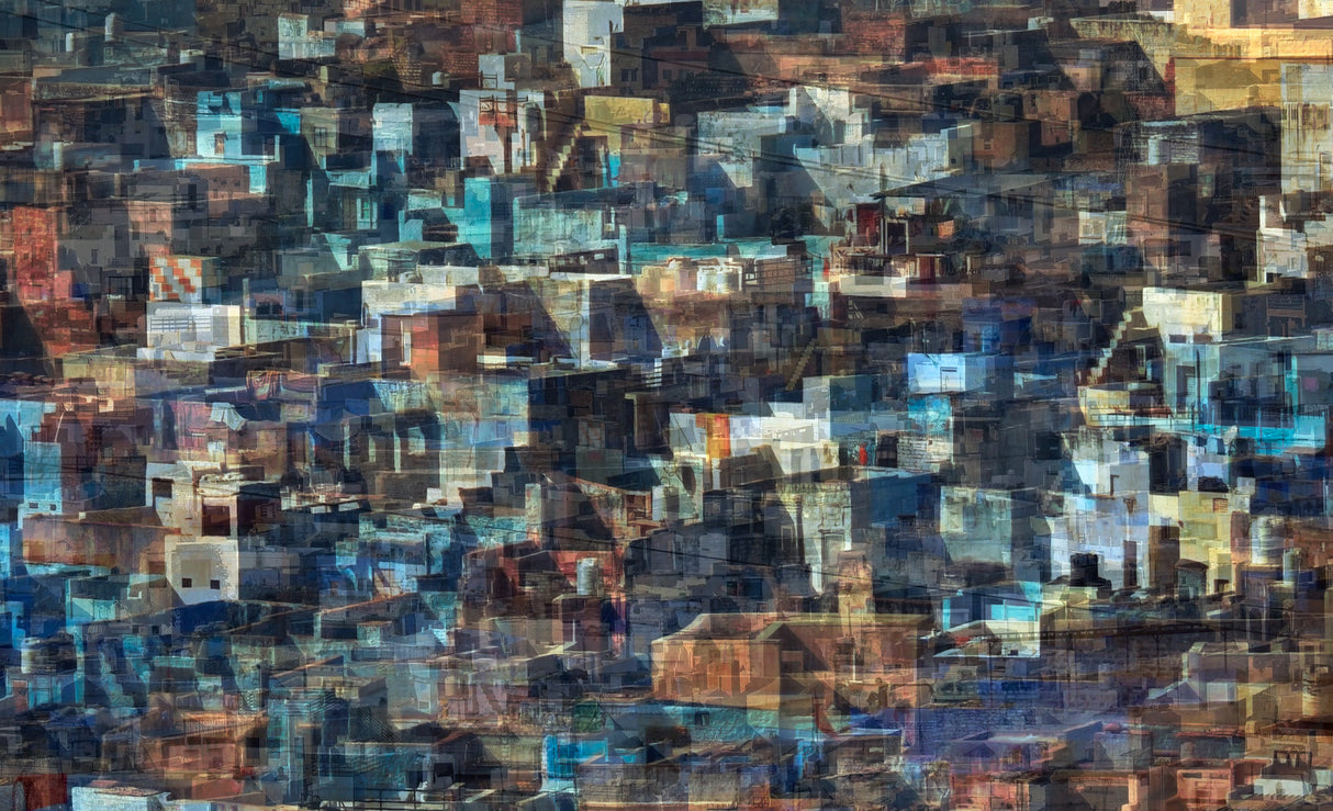 The Blue City (Jodhpur- Rajasthan) Poster och Canvastavla