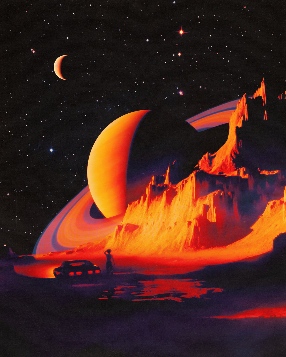 Alien Landscape Poster och Canvastavla