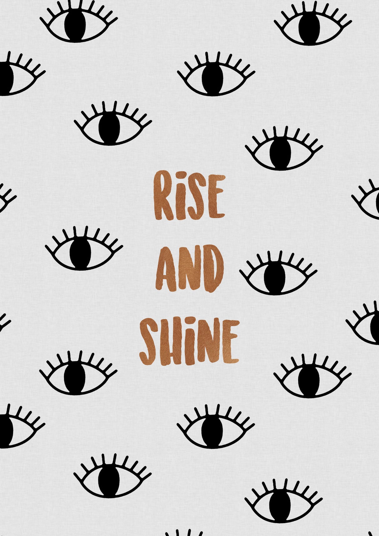 Bedroom Quote Rise & Shine Poster och Canvastavla