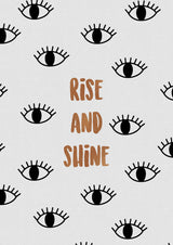 Bedroom Quote Rise & Shine Poster och Canvastavla