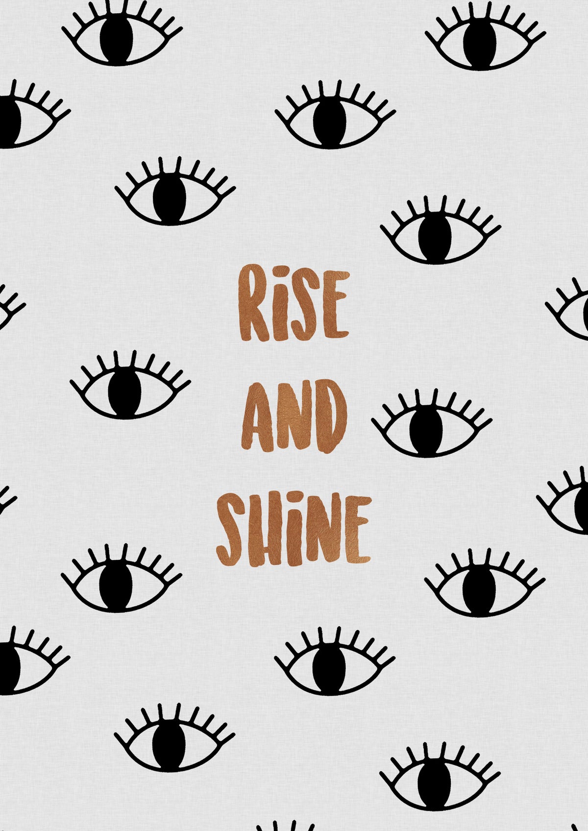 Bedroom Quote Rise & Shine Poster och Canvastavla