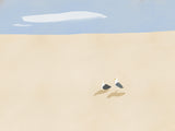 Minimal Beach and Seagull Poster och Canvastavla