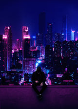 Alone Cyberpunk Poster och Canvastavla