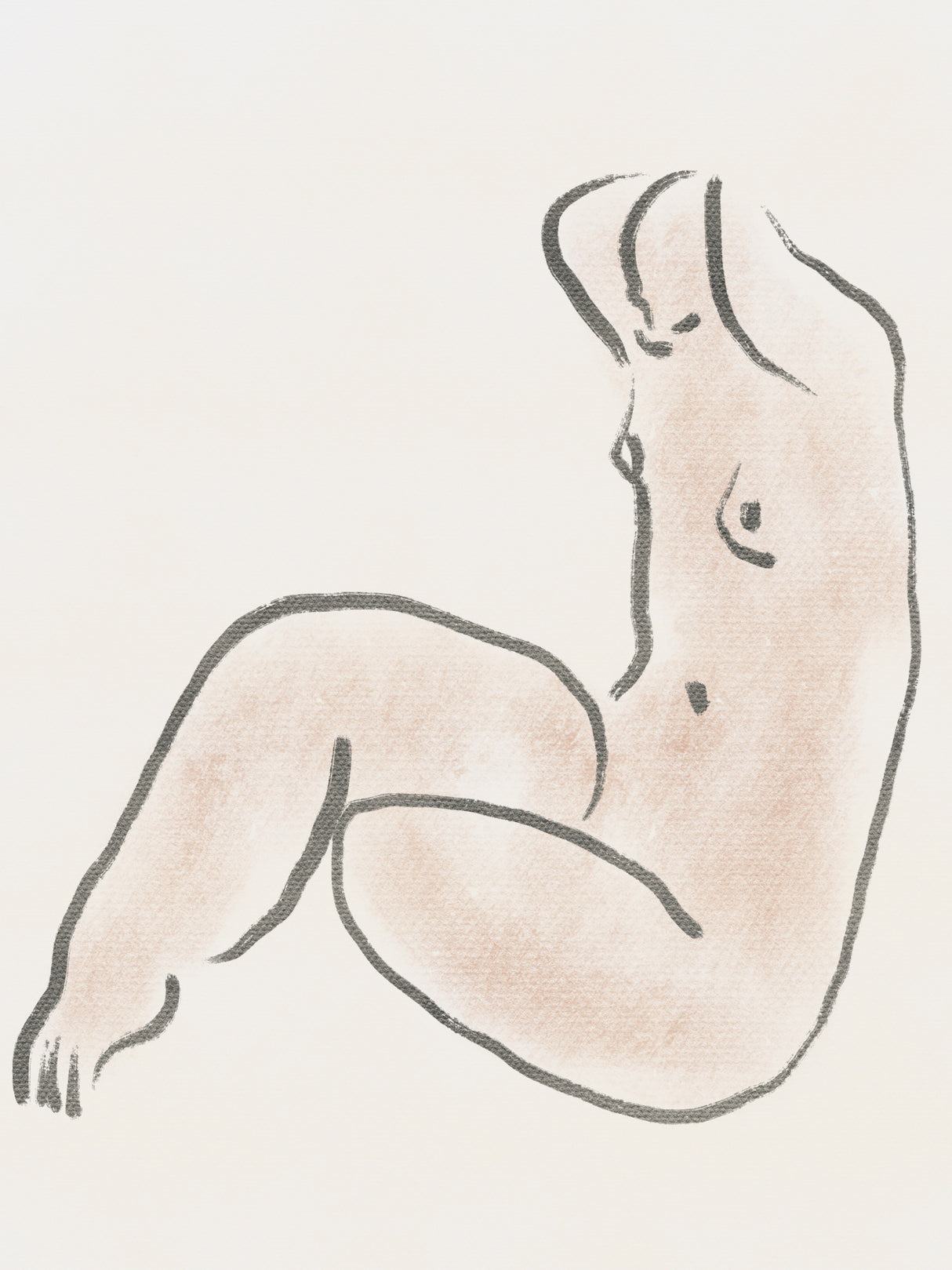 Pastel nude 02 Poster och Canvastavla