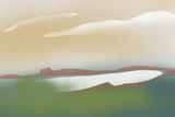 Meadow and lake Poster och Canvastavla