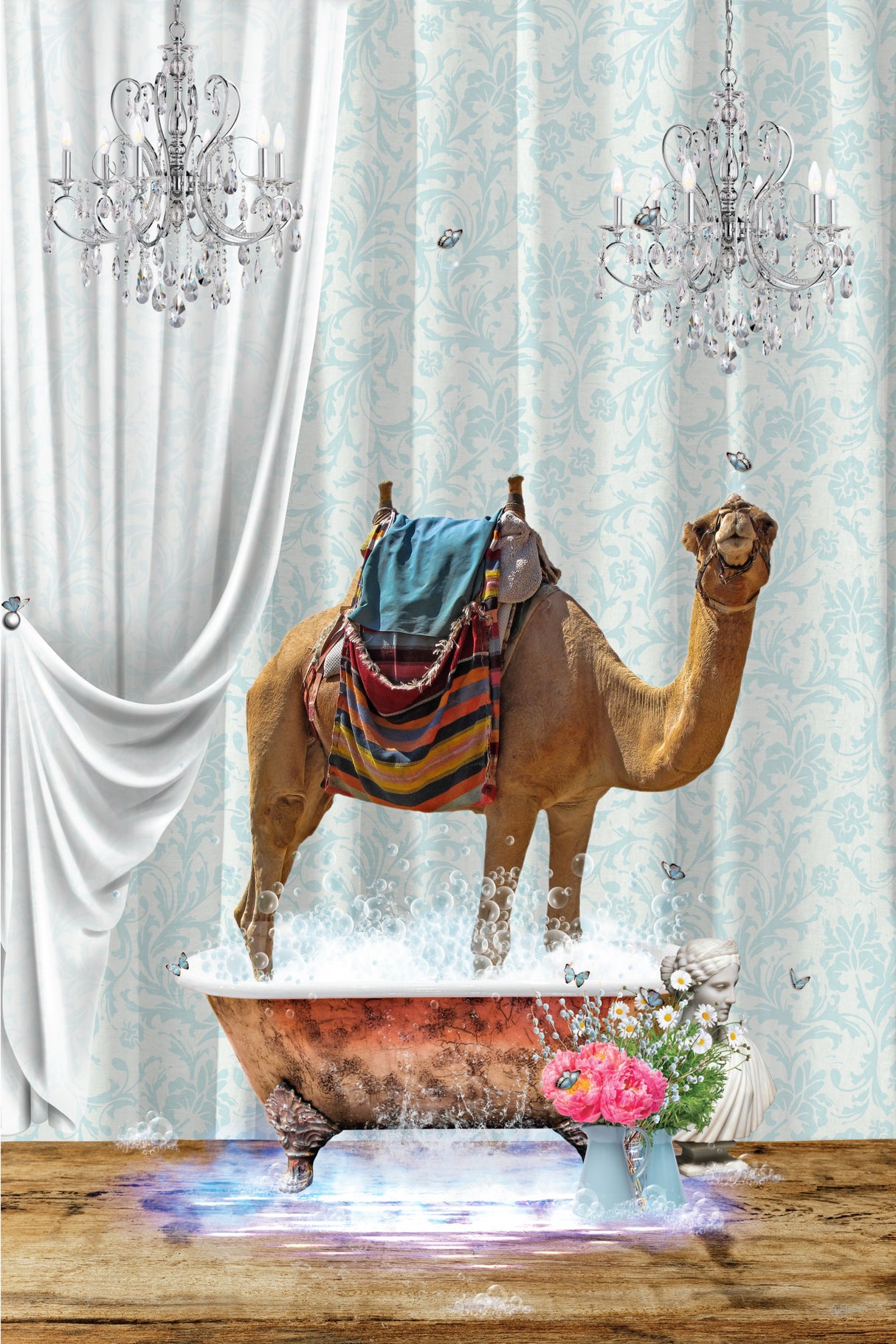 Camel &amp; Bubbles Poster och Canvastavla