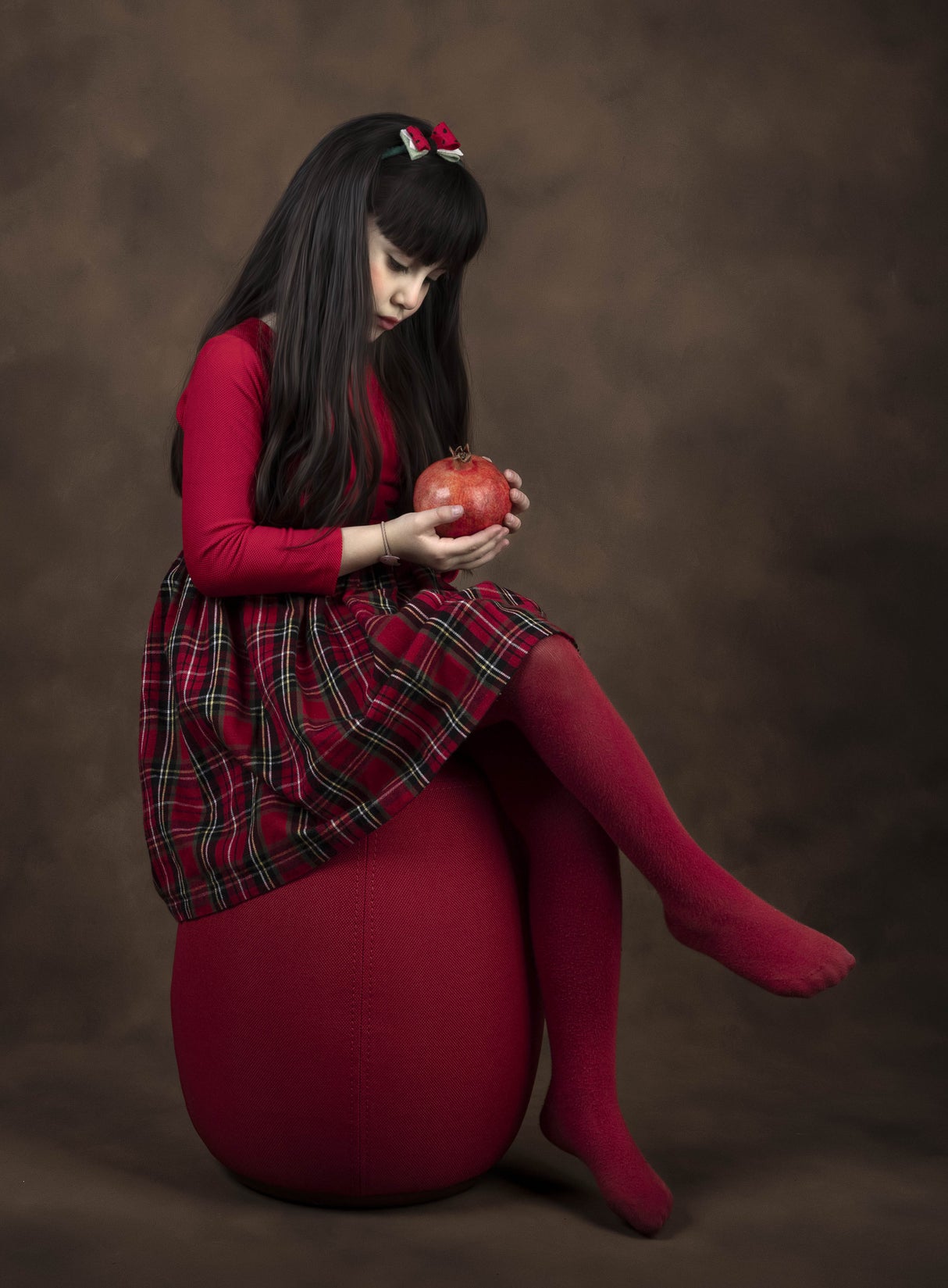 girl in red Poster och Canvastavla