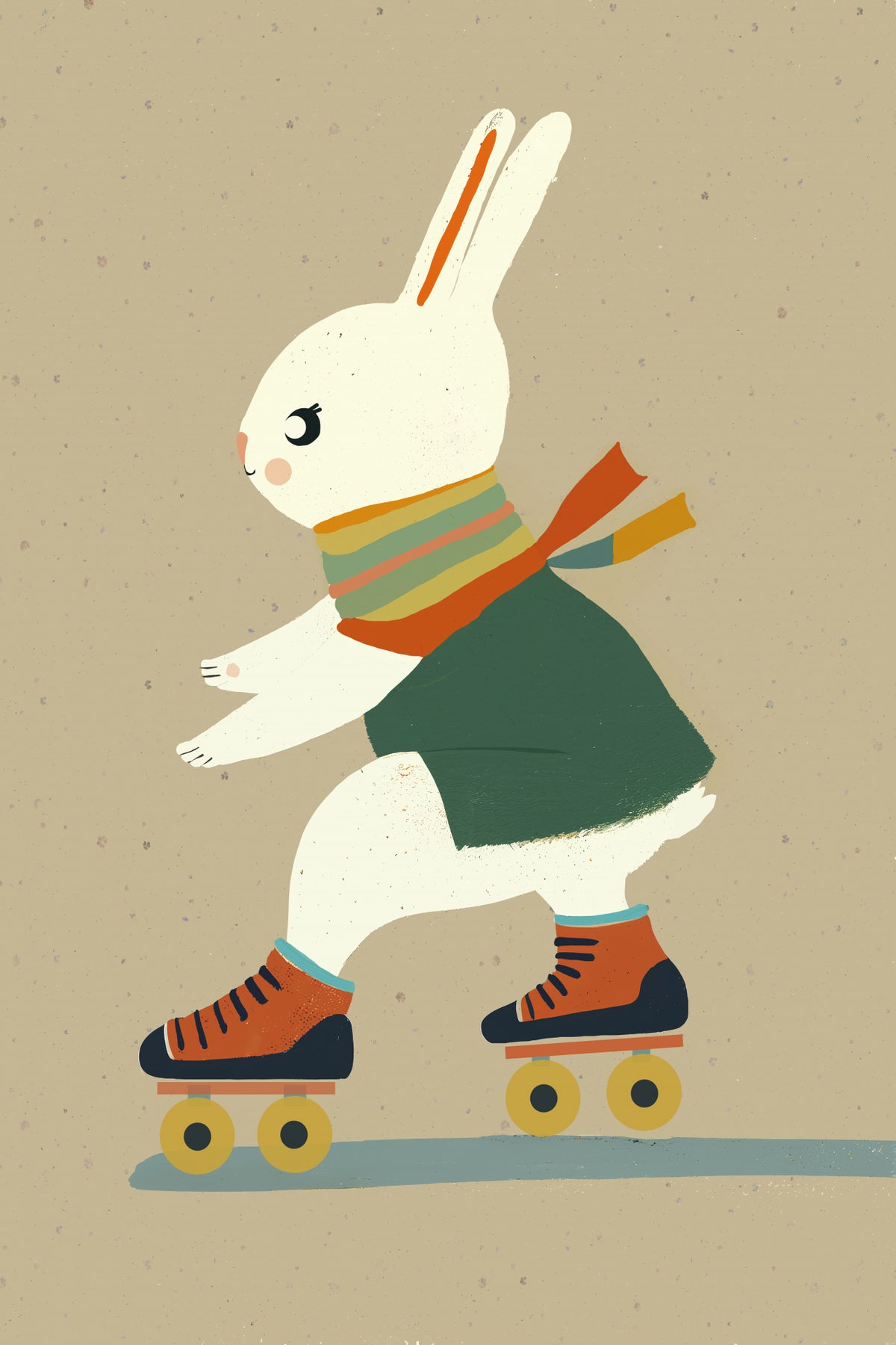 Inline Skating Bunny Poster och Canvastavla