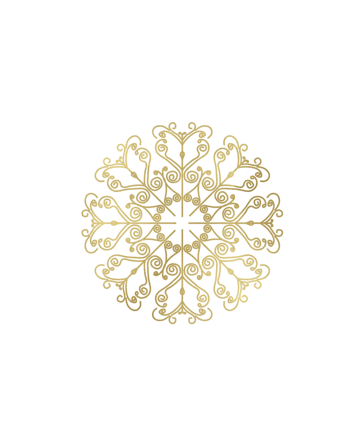 Gold lace snowflake (1) Poster och Canvastavla