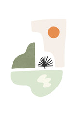 Tropical Villa Color and Shapes 30 Poster och Canvastavla