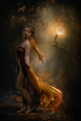 Through Autumn's golden gown, you blew away... Poster och Canvastavla