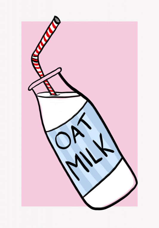 Oat Milk Poster Kitchen poster eller kökstavla