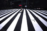Red and white parasols Poster och Canvastavla