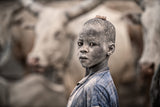 Young Mundari herder Poster och Canvastavla