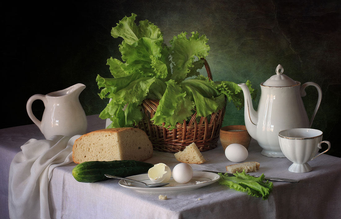 Still life with lettuce Poster och Canvastavla