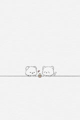 Cat and Dog In Love Lock Poster och Canvastavla