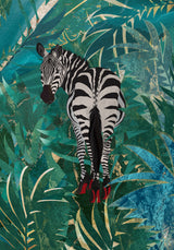 Zebra wearing heels in the jungle Poster och Canvastavla