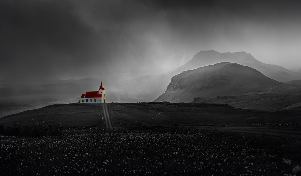 That Red Roof Chaple Poster och Canvastavla