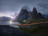Nightfall at Hvalnes Poster och Canvastavla