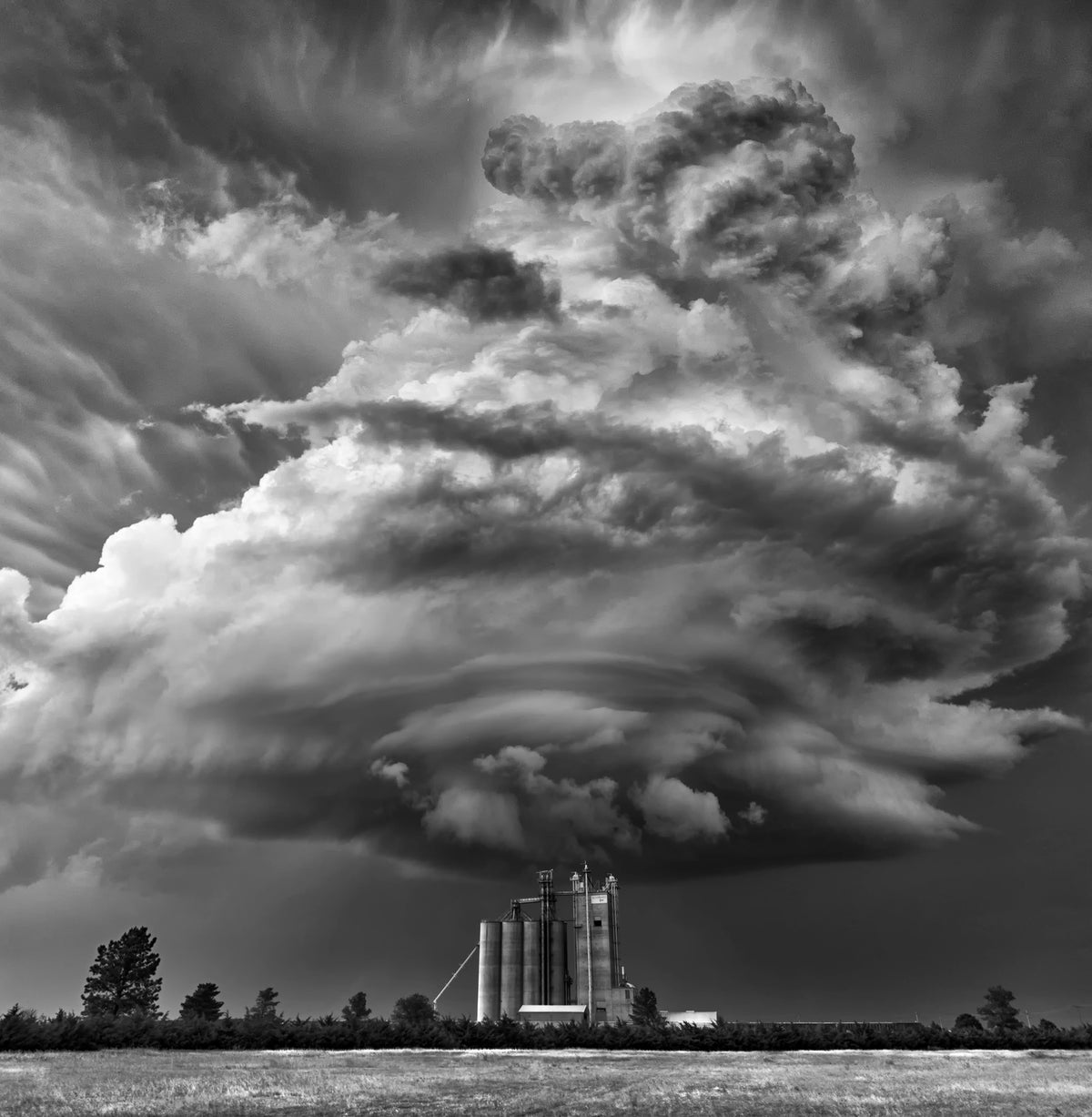 Monochrome Mesocyclone Poster och Canvastavla