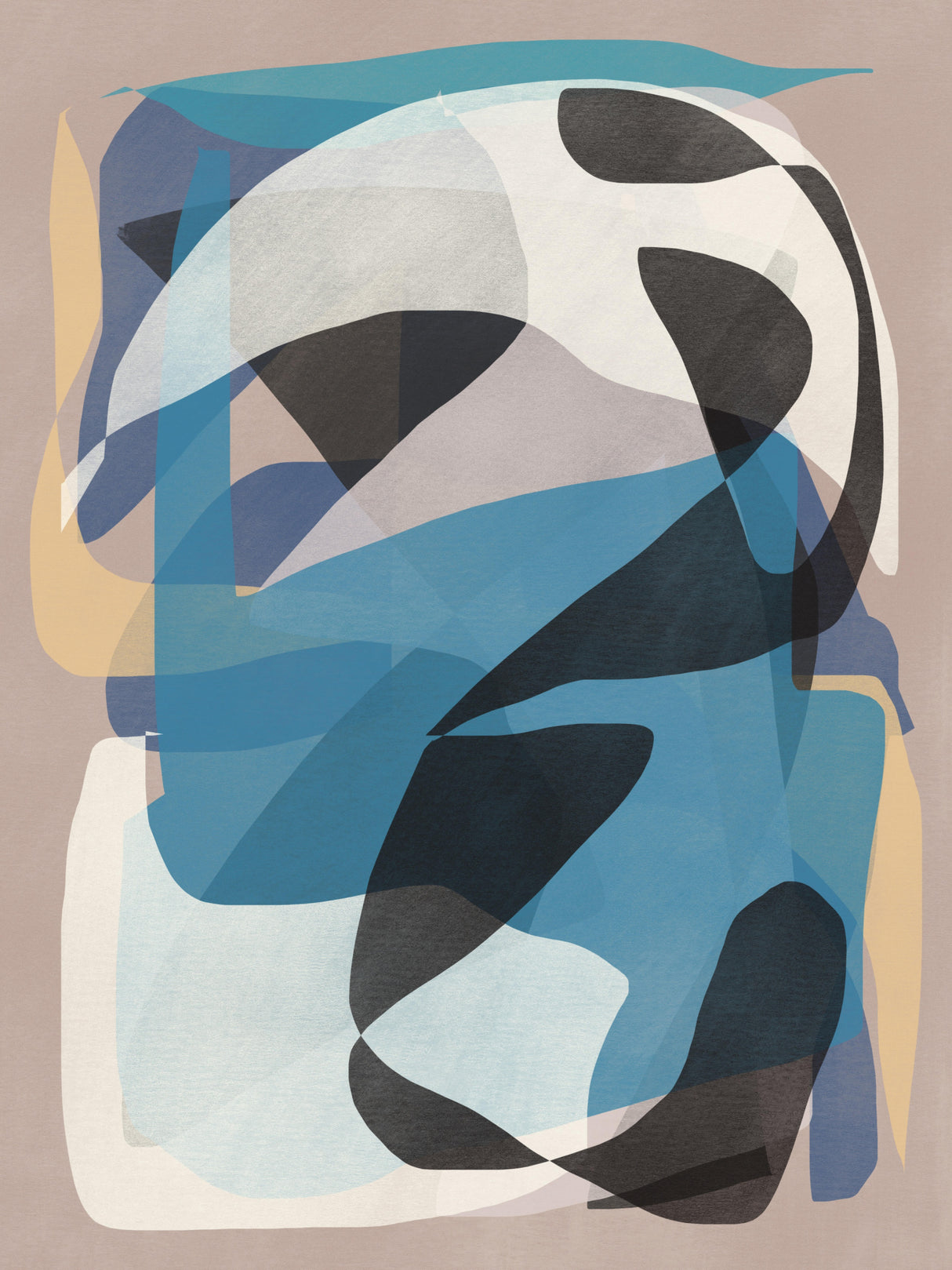 Horror Blue Abstract Infinity Poster och Canvastavla