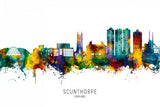 Scunthorpe England Skyline Poster och Canvastavla
