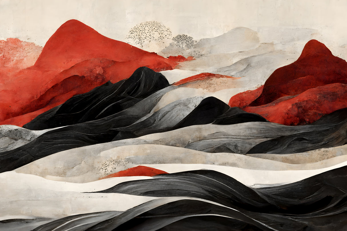 Red Mountains Poster och Canvastavla