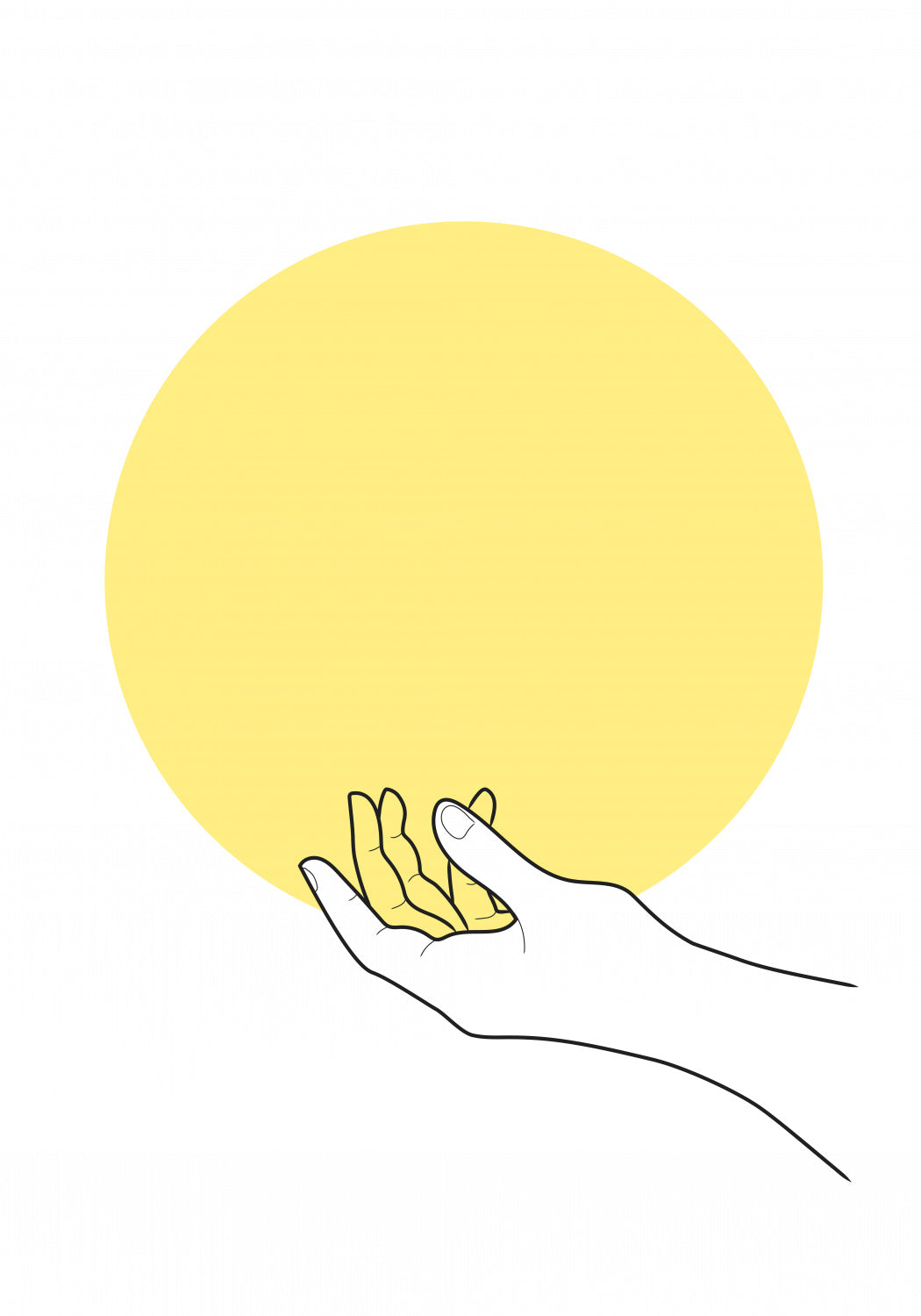 Sun in Hand Poster och Canvastavla
