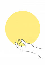 Sun in Hand Poster och Canvastavla