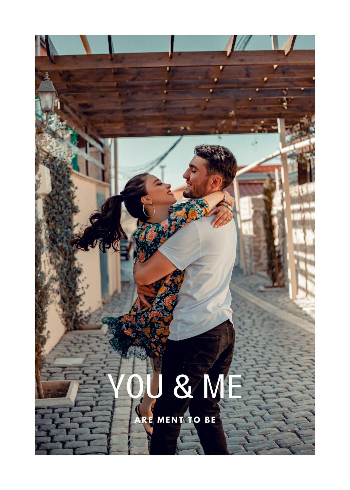 Framkalla: alla hjärtans dag present "You & me - are ment to be" Min Poster