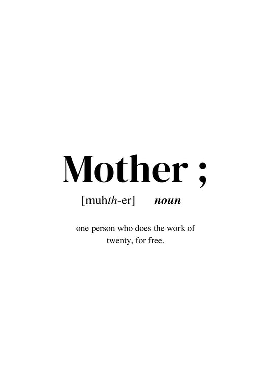 Mother noun poster