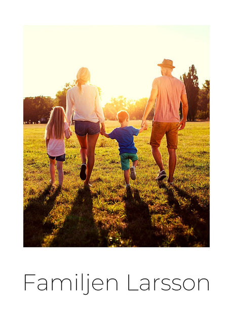 Ladda upp egen bild på familjen med text Min Poster