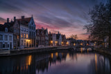 Bruges at sunset Poster och Canvastavla