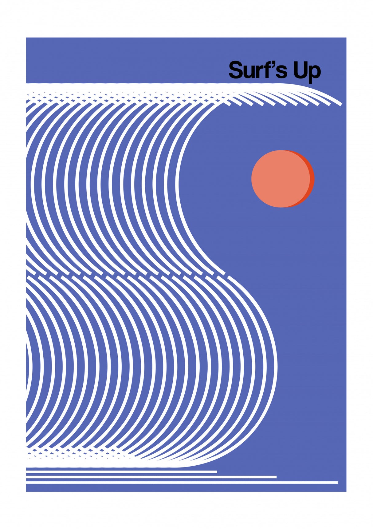 Surf's Up Blue Poster och Canvastavla