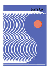 Surf's Up Blue Poster och Canvastavla