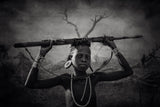Young Mursi warrior Poster och Canvastavla