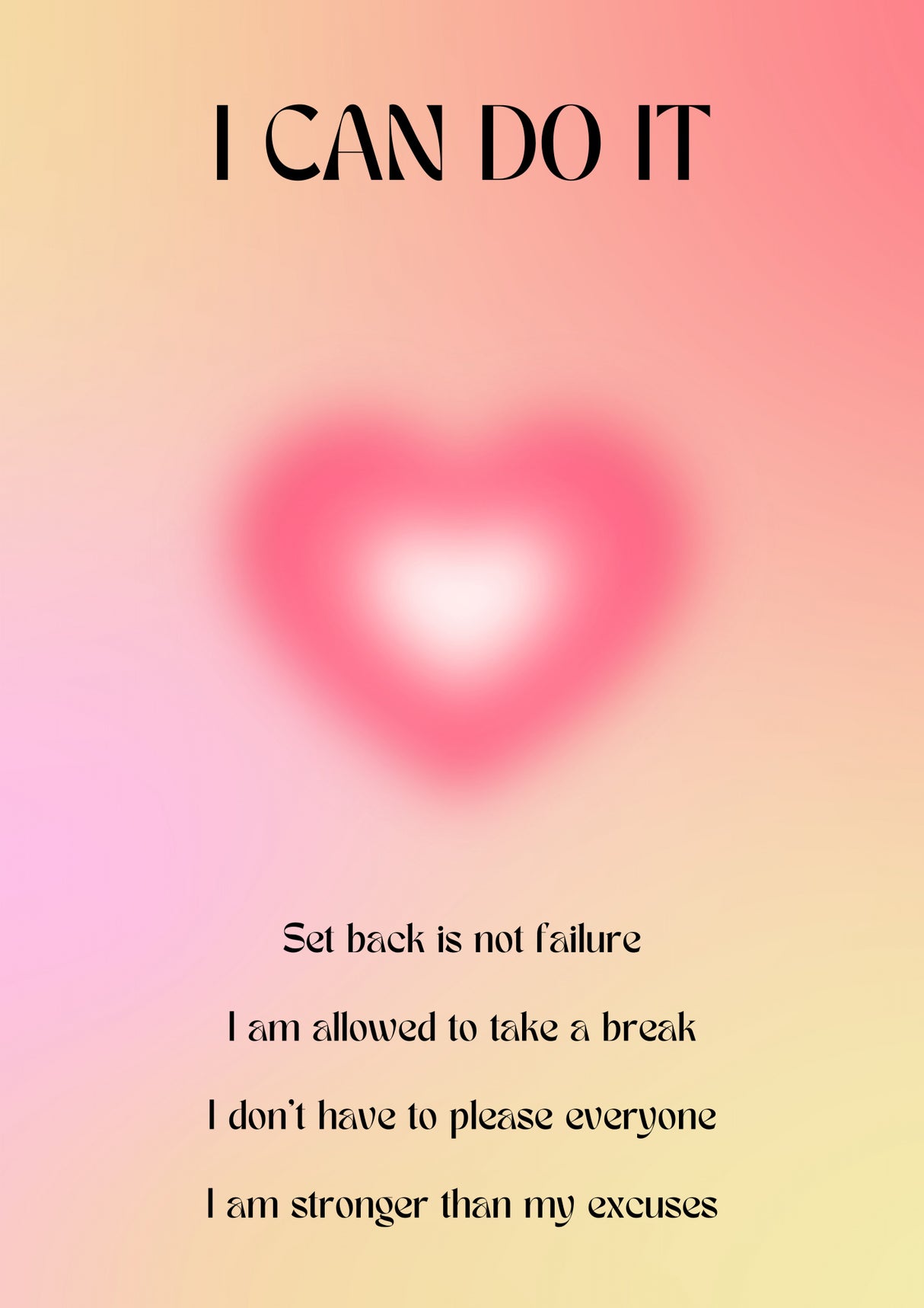 Motivational Aura Poster Poster och Canvastavla