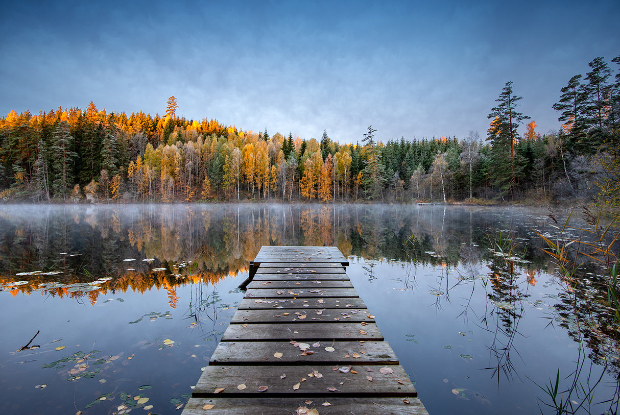 Autumn pier Poster och Canvastavla