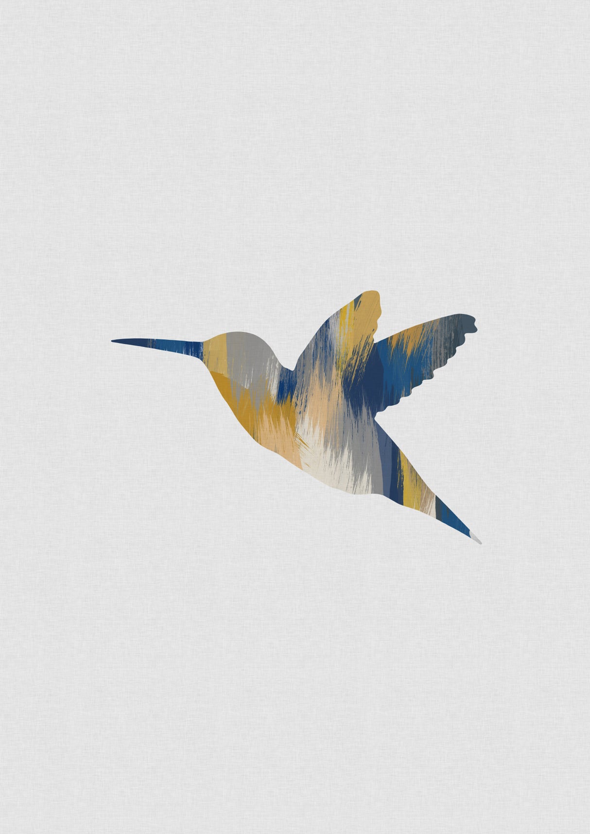 Blue & Yellow Hummingbird I Poster och Canvastavla