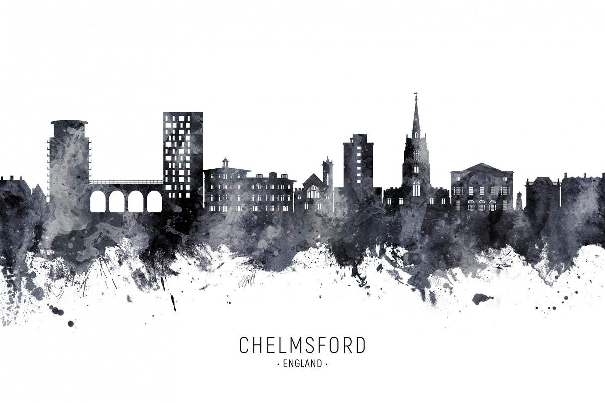 Chelmsford England Skyline Poster och Canvastavla