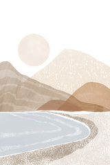 Beach Sunset Art Poster och Canvastavla
