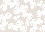 Monstera Leaves White Poster och Canvastavla