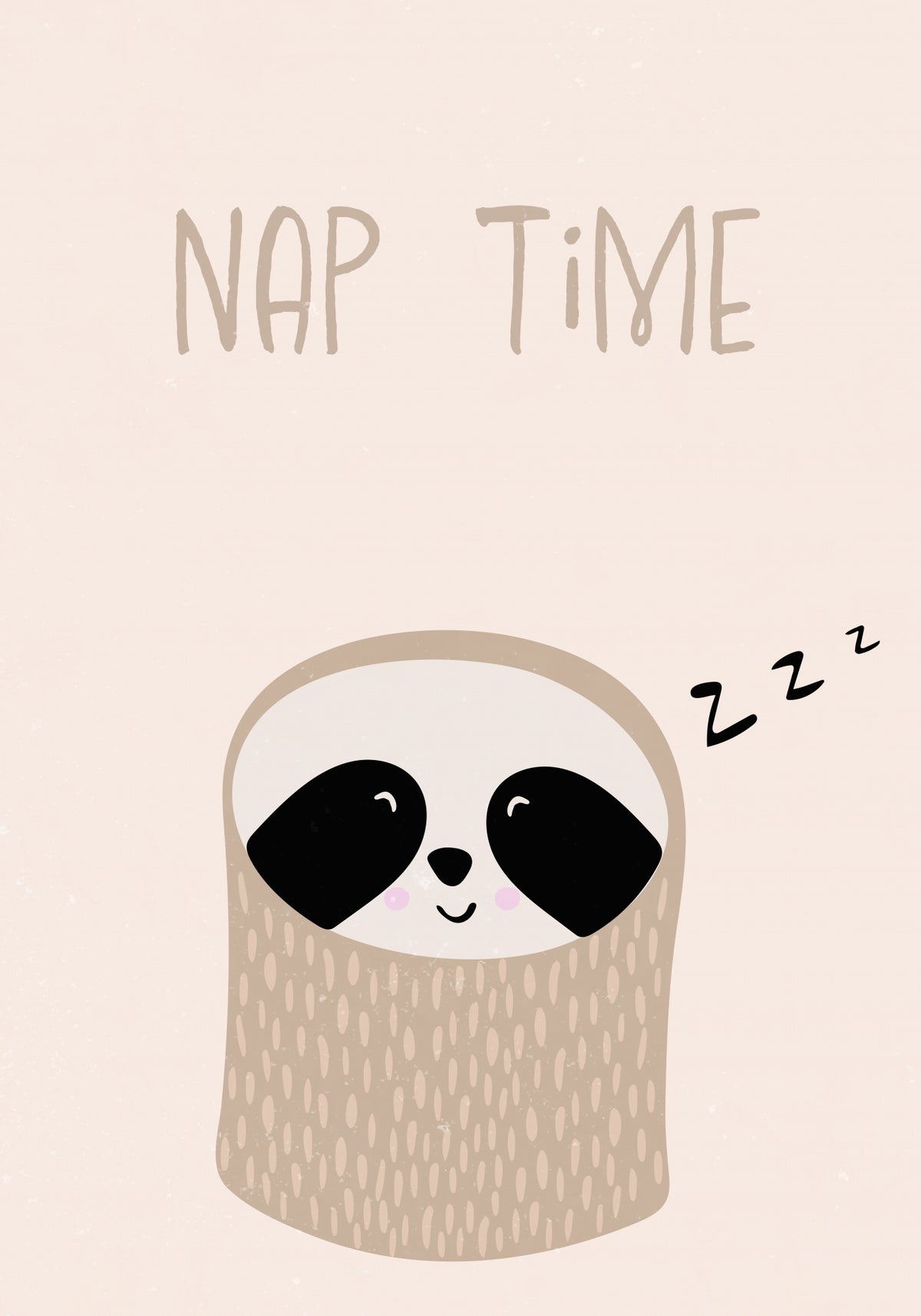 Sloth nursery print Poster och Canvastavla